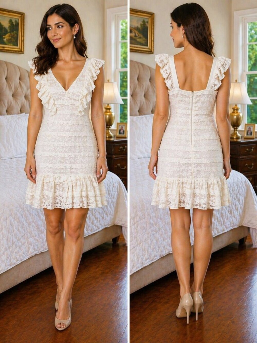 LoveShackFancy White Ruffle Dress $395 - Pristine